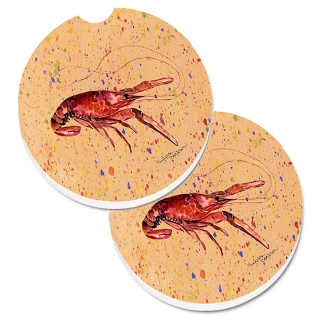 Carolines Treasures Crawfish Set of 2 Cup Holder Car Coaster 8468CARC